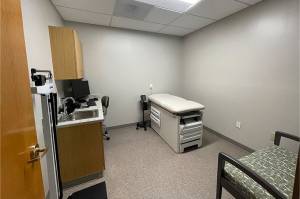 privace exam room with exam table