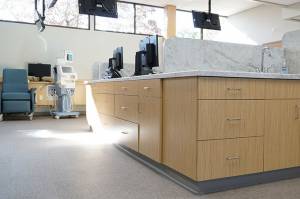 dialysis room with nurse station